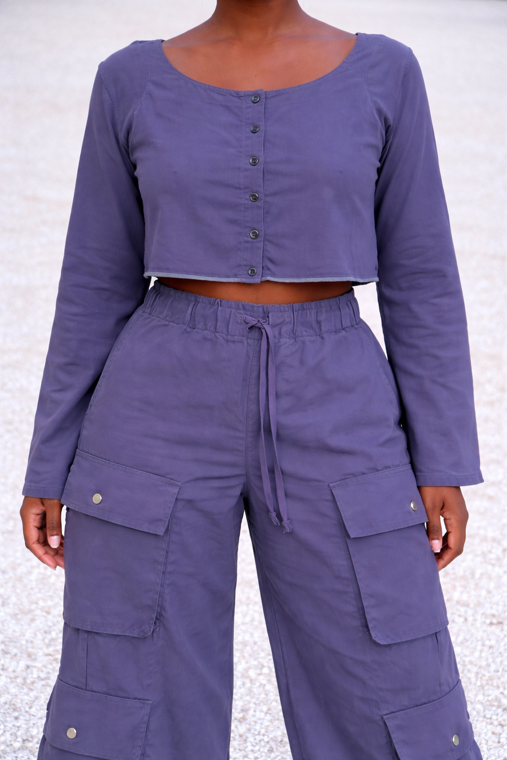 Urban Muse 2-Piece Cargo Pants Set-FASHION