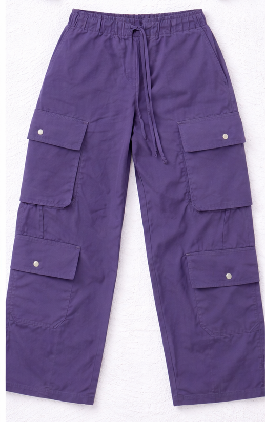 Urban Muse 2-Piece Cargo Pants Set-split3