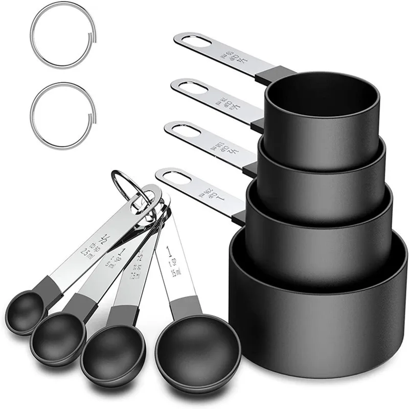 4/8Pc Stainless Steel Measuring Spoon Set – Baking, Cooking & Kitchen Measuring Tools