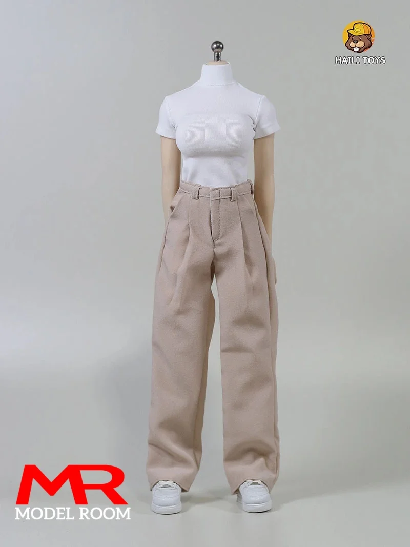 HAILI Toys HF012 1/6 Scale Female Office Outfit – Casual T-Shirt & Pants for 12 Inch Action Figures (S10D, VCD01, AT203, ANT303)