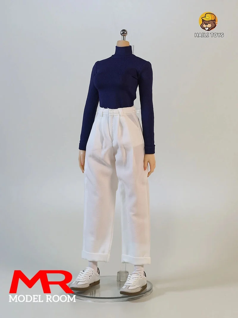 HAILI Toys HF012 1/6 Scale Female Office Outfit – Casual T-Shirt & Pants for 12 Inch Action Figures (S10D, VCD01, AT203, ANT303)