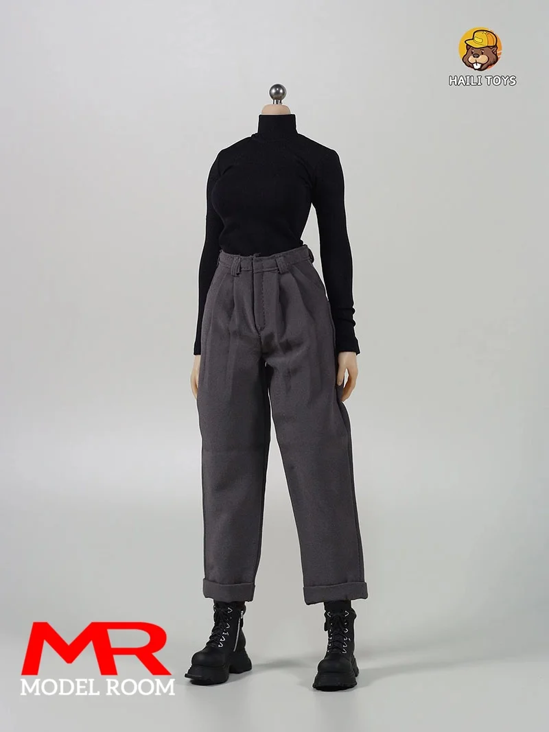 HAILI Toys HF012 1/6 Scale Female Office Outfit – Casual T-Shirt & Pants for 12 Inch Action Figures (S10D, VCD01, AT203, ANT303)