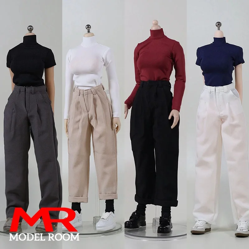 HAILI Toys HF012 1/6 Scale Female Office Outfit – Casual T-Shirt & Pants for 12 Inch Action Figures (S10D, VCD01, AT203, ANT303)