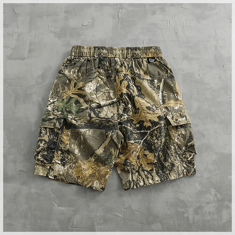 Men’s Retro Camouflage Cargo Shorts – Washed Cotton Multi-Pocket Straight Fit Summer Shorts (2025 Collection)