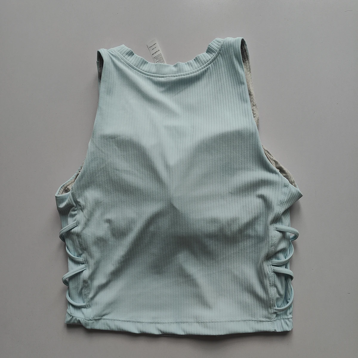 Women’s Seamless Ribbed V-Neck Sports Tank Top – Sleeveless Crop Gym Vest for Yoga, Running & Fitness