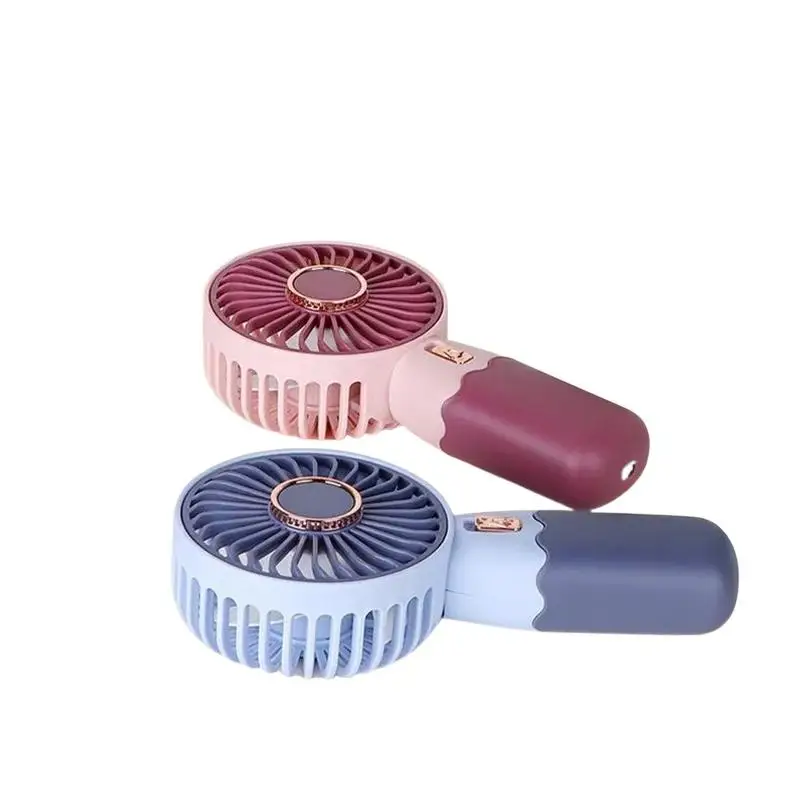 2-In-1 Mini Electric Fan Outdoor Portable Handheld USB Rechargeable Cooling Desk Fan with Mobile Phone Stand
