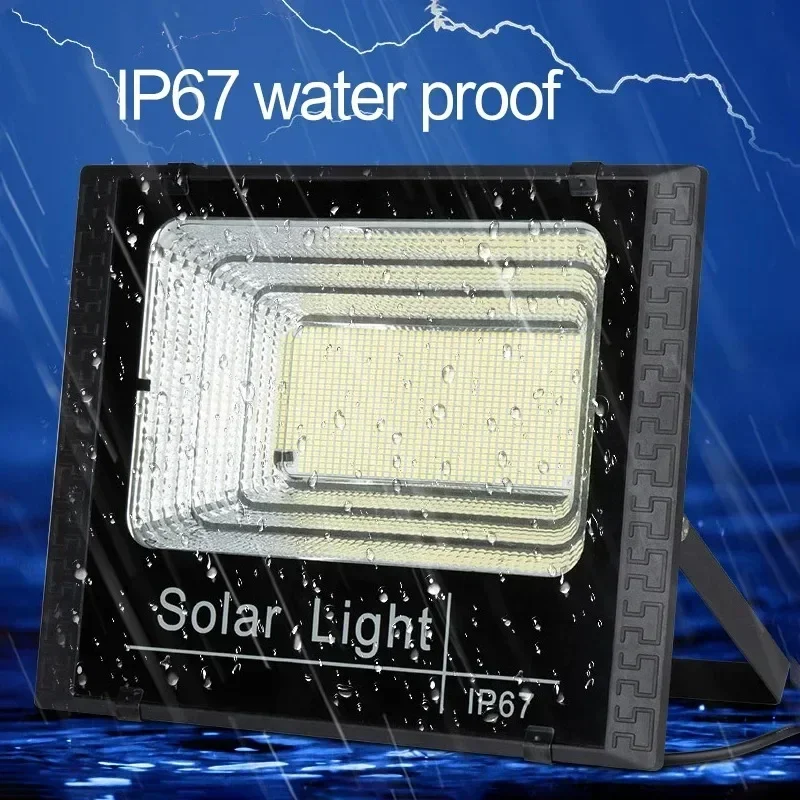 30W Solar LED Flood Light with Remote Control – IP67 Waterproof Outdoor Security Spotlight, Adjustable Angle