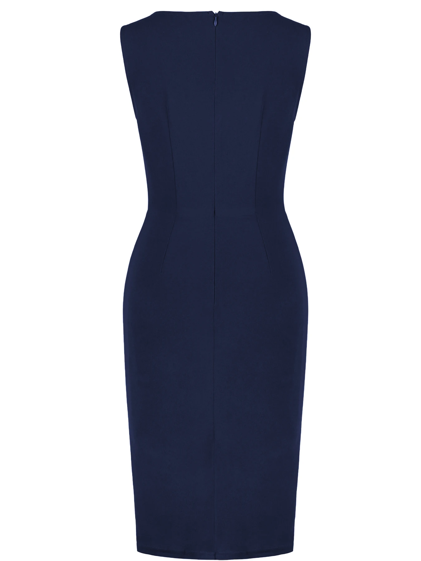 Chic Sleeveless Women’s Midi Dress Slim Fit Office & Evening Wear