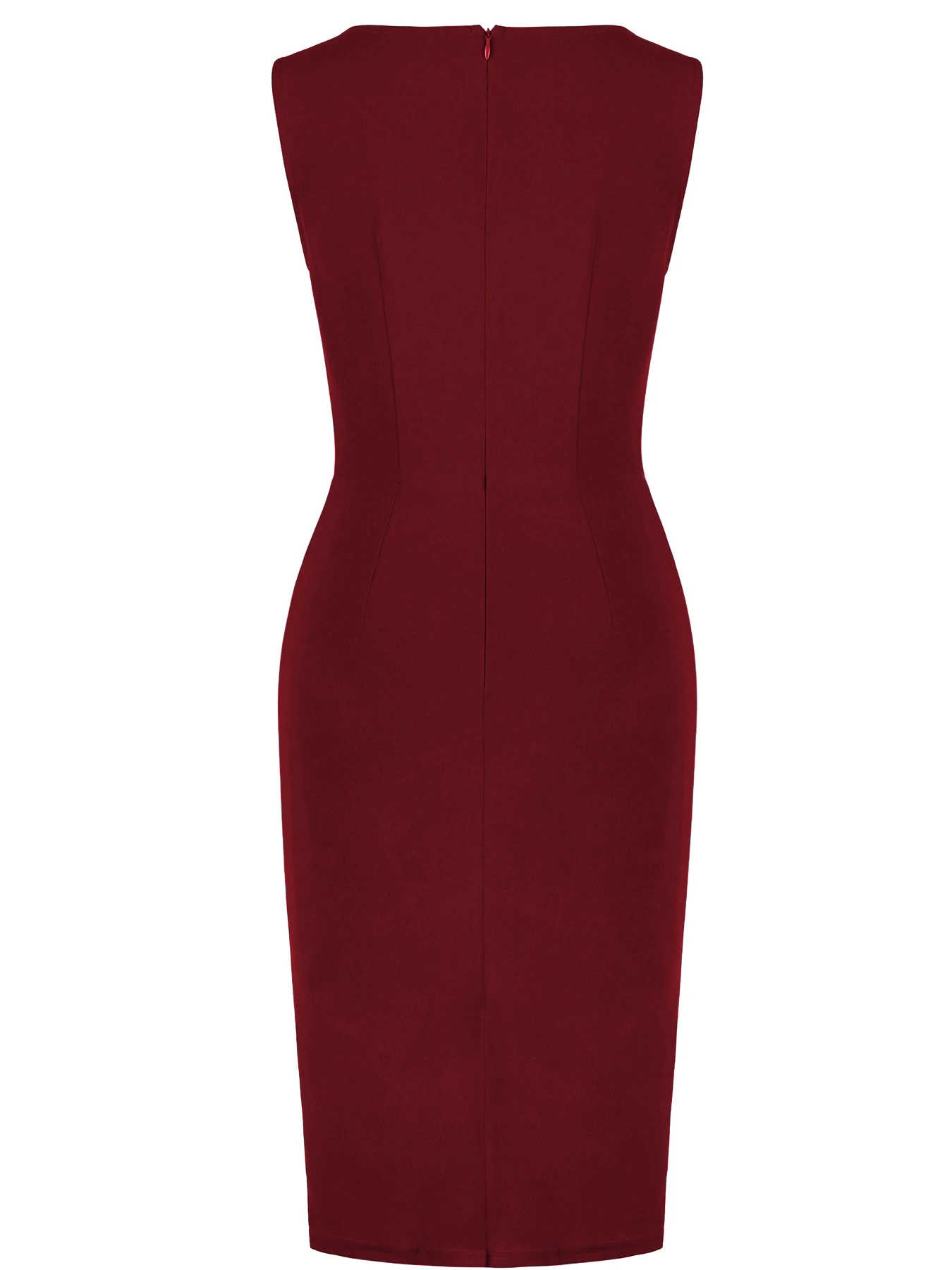 Chic Sleeveless Women’s Midi Dress Slim Fit Office & Evening Wear