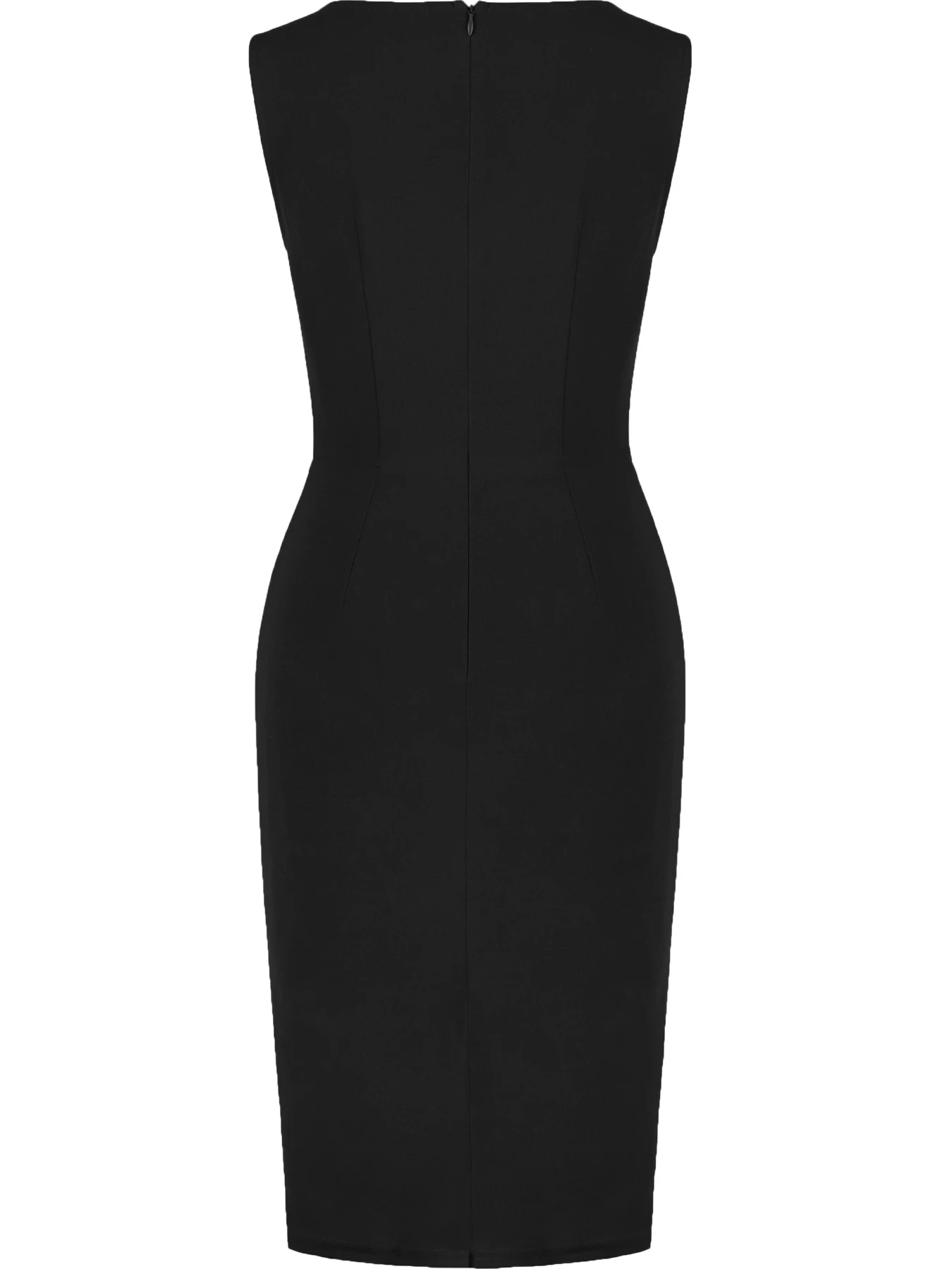 Chic Sleeveless Women’s Midi Dress Slim Fit Office & Evening Wear