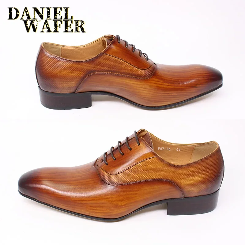 Elegant Men’s Leather Oxford Shoes – Perfect for Wedding & Office Wear