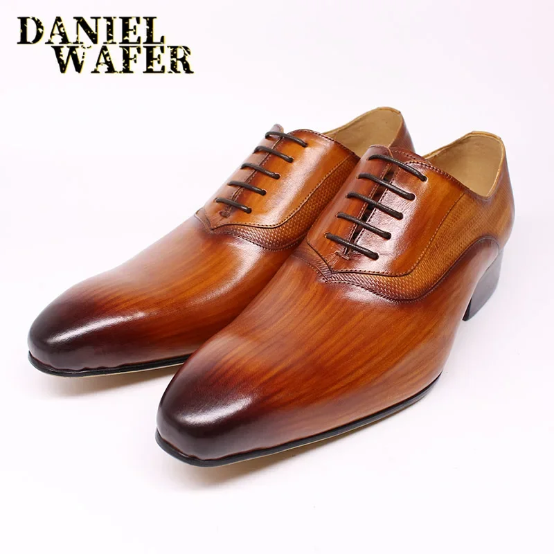 Elegant Men’s Leather Oxford Shoes – Perfect for Wedding & Office Wear