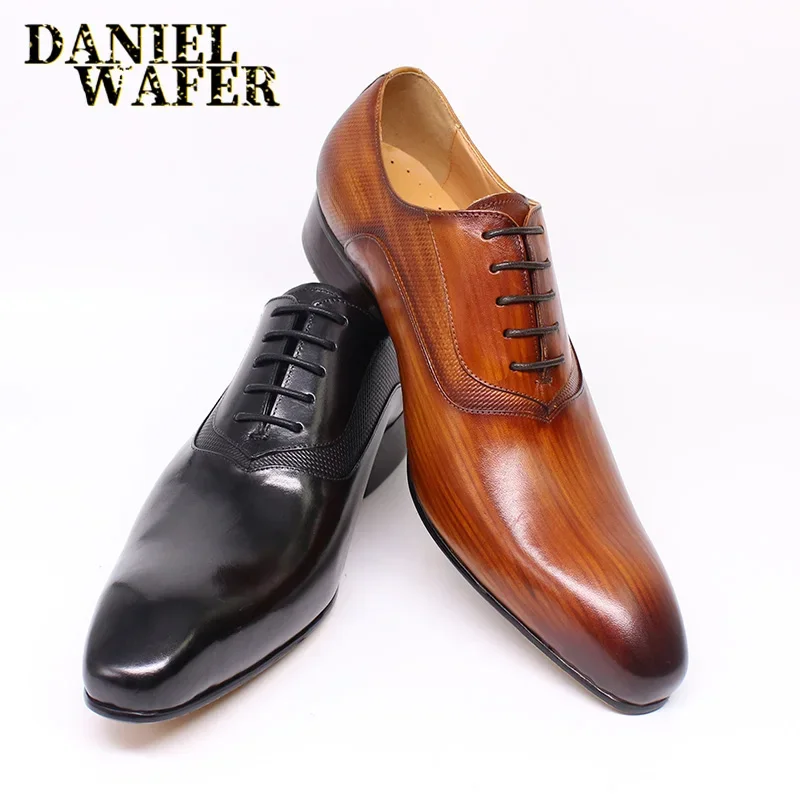 Elegant Men’s Leather Oxford Shoes – Perfect for Wedding & Office Wear