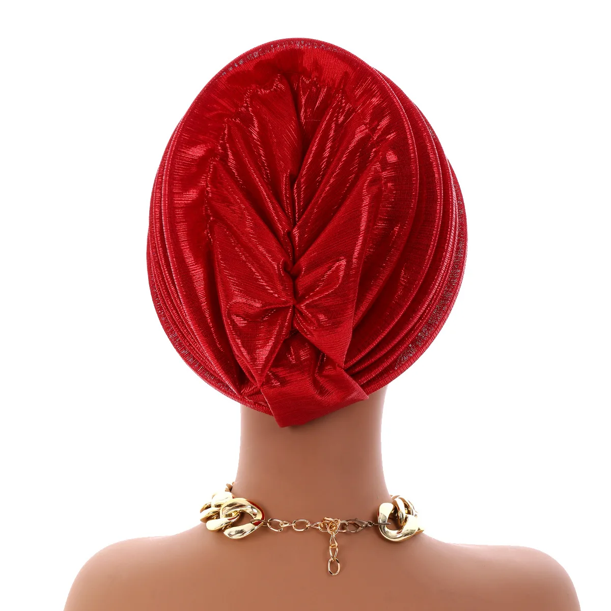 Elegant Spiral Beret Turban with Leaf Diamond Design – African Women’s Headwrap for Weddings & Parties