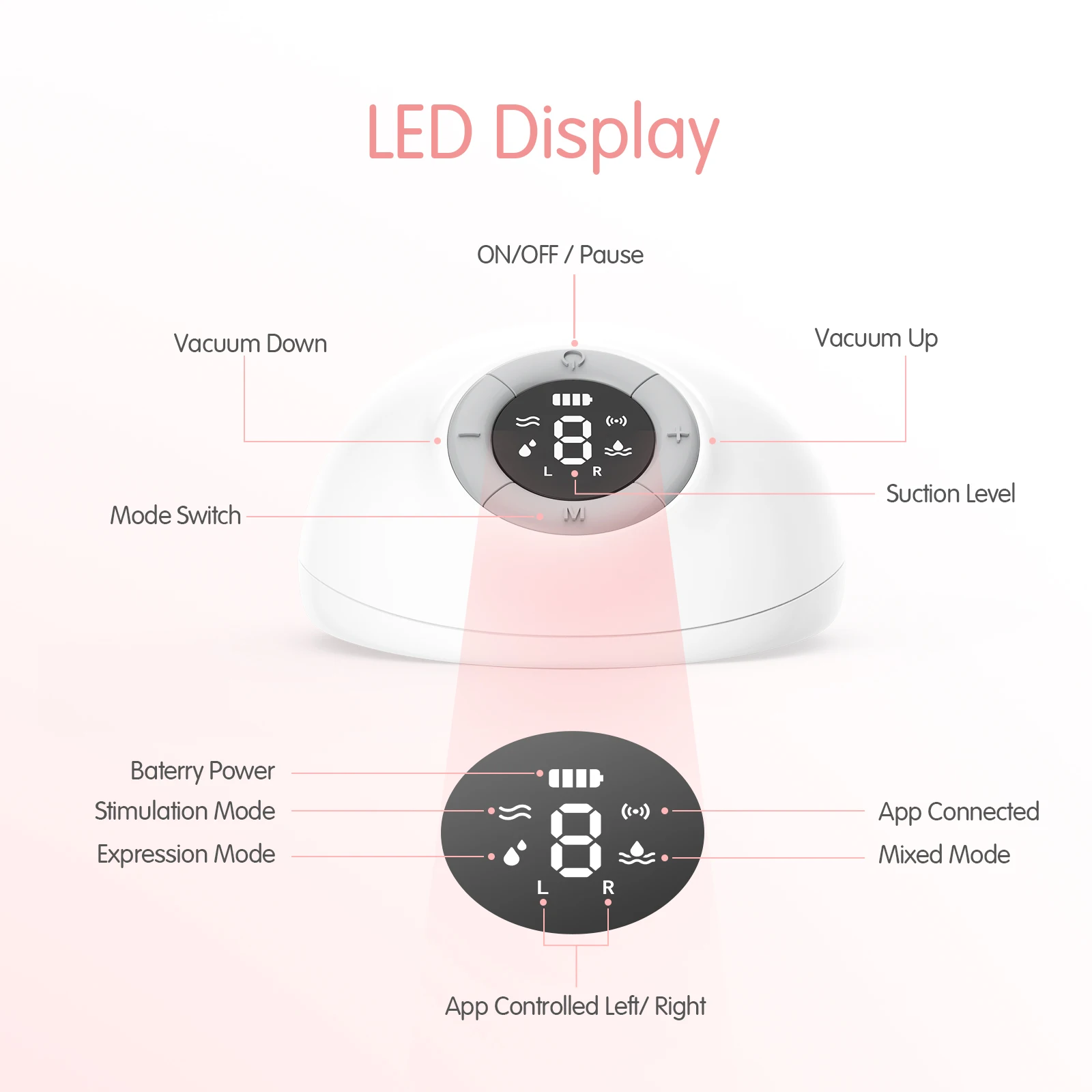 Hands-Free Wearable Electric Breast Pump – App-Controlled, Quiet & Portable