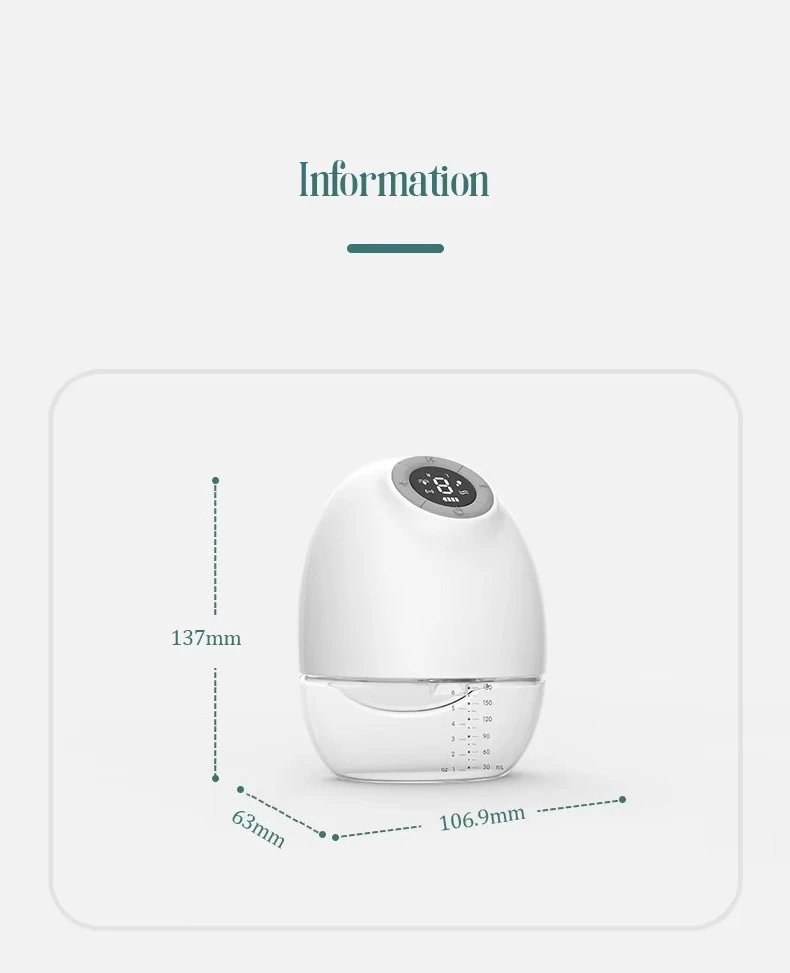 Hands-Free Wearable Electric Breast Pump – App-Controlled, Quiet & Portable