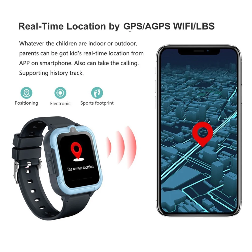 Kids 4G Smart Watch GPS Tracker – Video Call, SOS & Phone Watch for Children