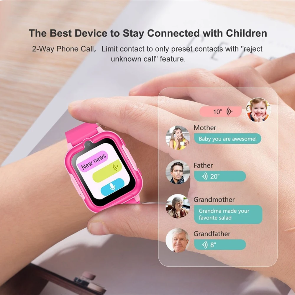Kids 4G Smart Watch GPS Tracker – Video Call, SOS & Phone Watch for Children