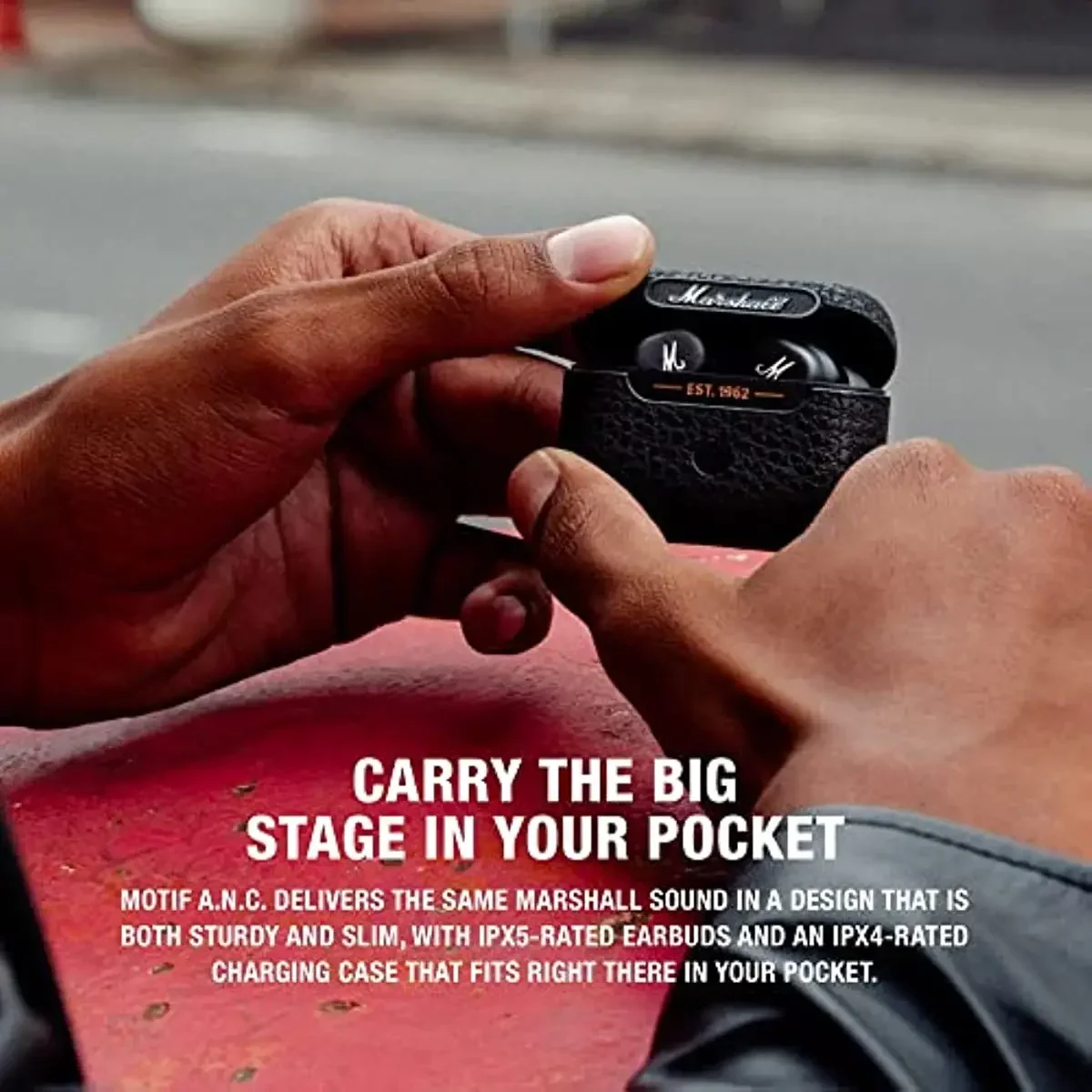 Marshall Motif ANC True Wireless Earbuds – Active Noise Cancelling, 30H Battery, Deep Bass & Iconic Rock Design