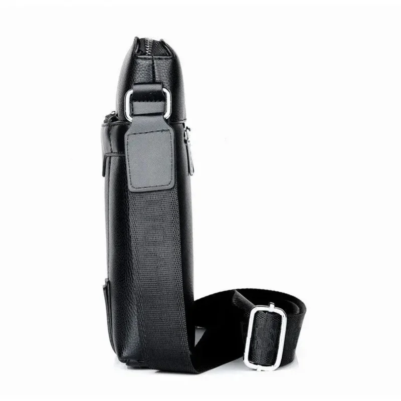 Men’s PU Leather Crossbody Shoulder Bag – Stylish Compact Business Travel Sling with Multiple Compartments
