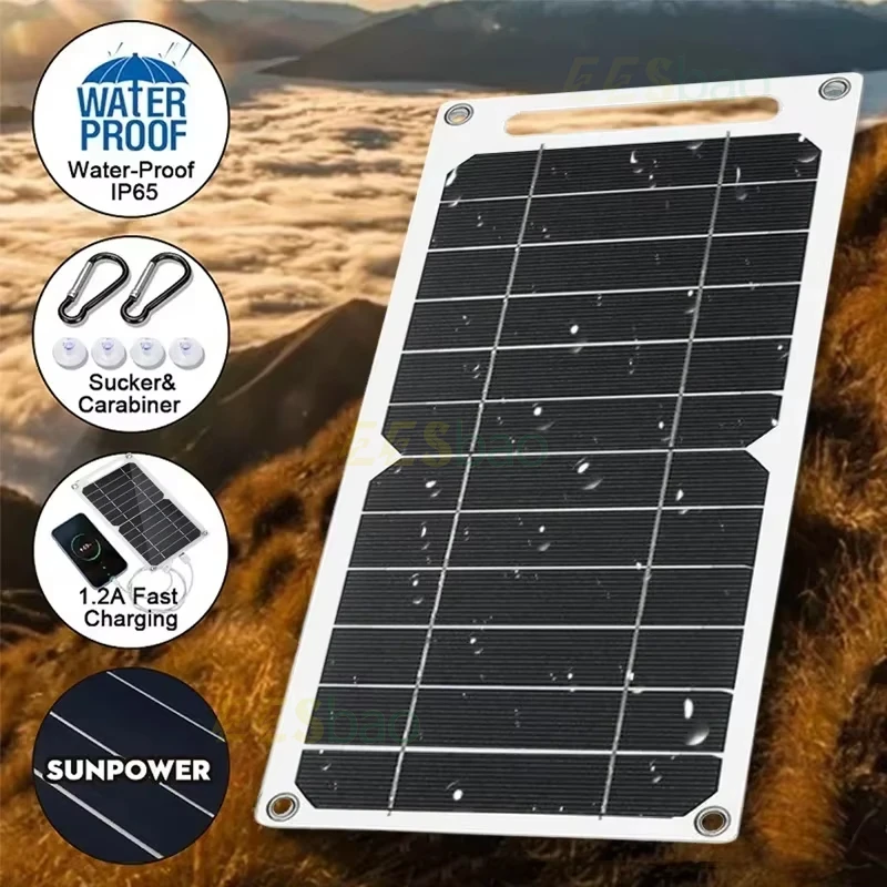 Portable 35W USB Solar Charger Panel – 5V Fast Charging Solar Panel for Phones, Power Banks, Camping & Outdoor Use