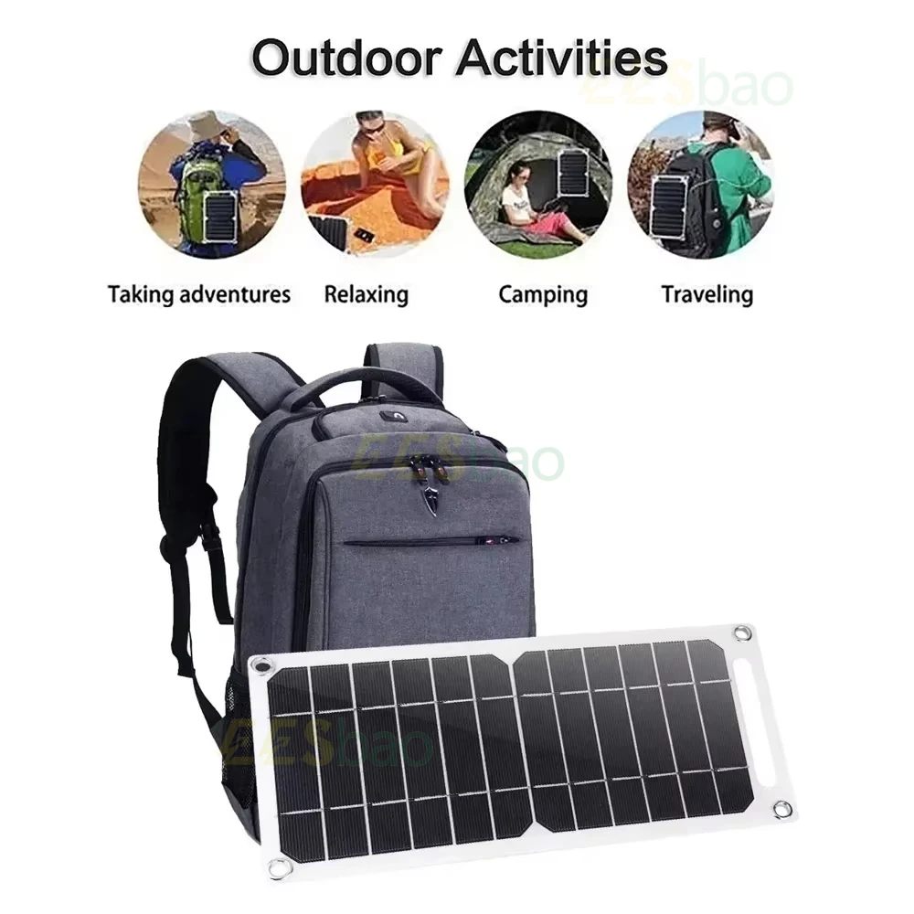 Portable 35W USB Solar Charger Panel – 5V Fast Charging Solar Panel for Phones, Power Banks, Camping & Outdoor Use