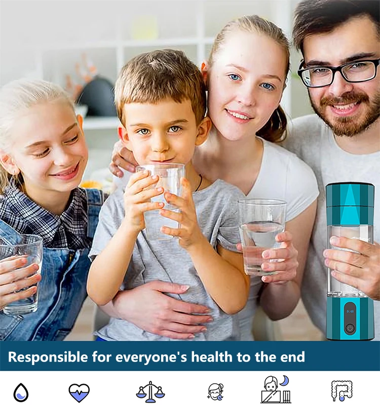 Portable High-PPB Hydrogen Water Ion Generator Bottle