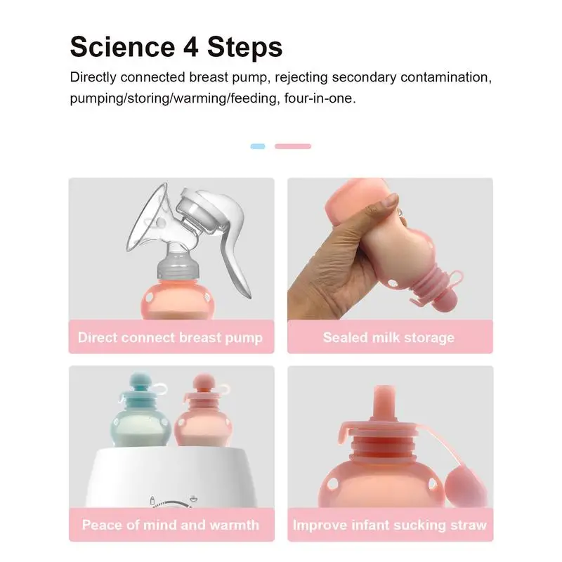 Reusable Silicone Breast Milk Storage Bags – Leakproof Baby Food & Freezer Safe Containers (150ml)