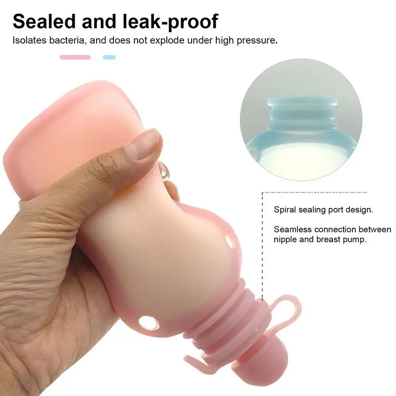 Reusable Silicone Breast Milk Storage Bags – Leakproof Baby Food & Freezer Safe Containers (150ml)