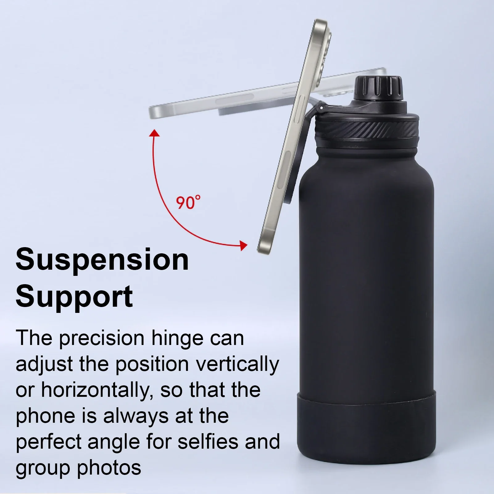 Thermal Bottle with Magnetic Phone Stand & Personalised Branding