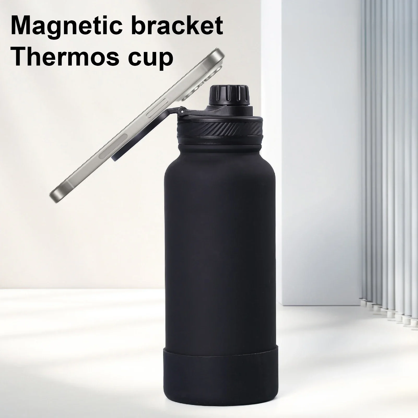 Thermal Bottle with Magnetic Phone Stand & Personalised Branding