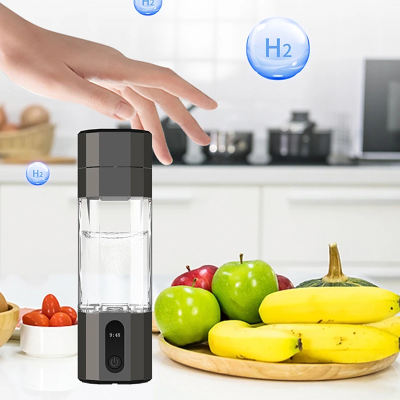 YenvQee 6000PPB LED Display Food Grade PC Connected Mineral Water Bottle Hydrogen Water Generator With Vent Hydrogen Bottle